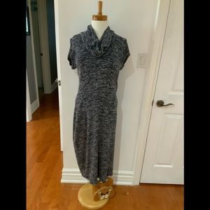 Max Studio Cap Sleeve Cowl Neck Midi Body Con Maxi Dress